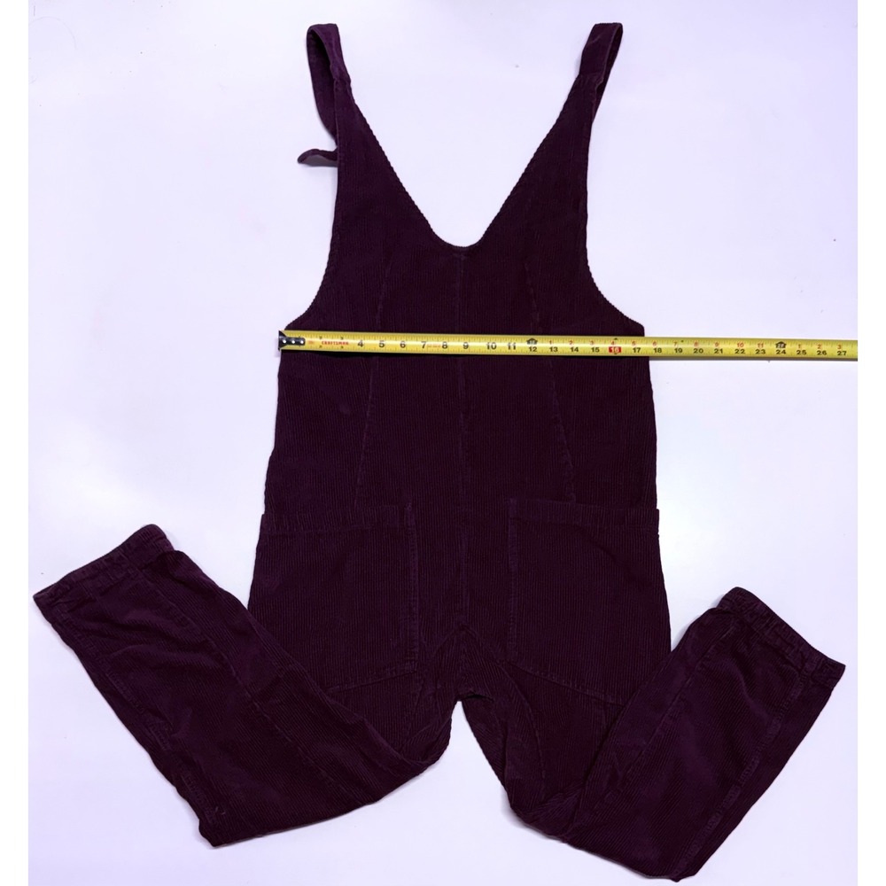 We The Free Free People Plum Purple Corduroy Overalls XS Tapered Leg Pockets